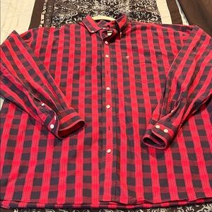 Classic Red and Black Plaid Men's Shirt